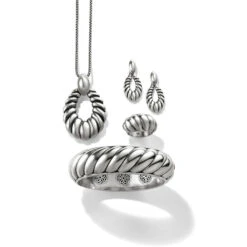 Athena Scalloped Convertible Necklace -ANA Accessories Shop athena scalloped convertible necklace silver 3