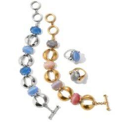 Blue Moon Link Bracelet -ANA Accessories Shop blue moon link bracelet silver blue 2