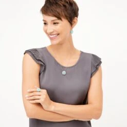 Color Clique Gem Scroll Ring Set -ANA Accessories Shop color clique gem scroll ring set silver amozonite 2 3627f4f9 9da1 4456 a3d4 4e10b4ed9c04