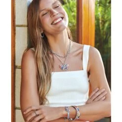 Colormix Butterfly Bar Bracelet -ANA Accessories Shop colormix butterfly bar bracelet silver multi 2