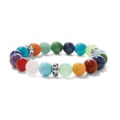 Contempo Confetti Stretch Bracelet -ANA Accessories Shop contempo confetti stretch bracelet silver multi 1