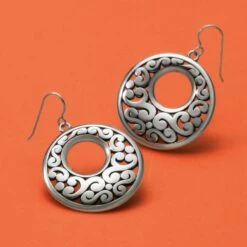 Contempo Nuevo Ring French Wire Earrings -ANA Accessories Shop contempo nuevo ring french wire earrings silver 2