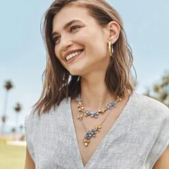 Everbloom Jardin Y Necklace -ANA Accessories Shop everbloom jardin y necklace silver gold 4