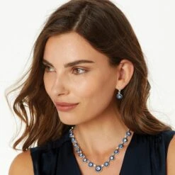 Halo Eclipse Leverback Earrings -ANA Accessories Shop halo eclipse leverback earrings silver blue 3