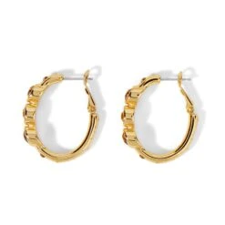 Halo Glow Trio Hoop Earrings -ANA Accessories Shop halo glow trio hoop earrings gold 2