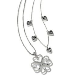 Illumina Mirrored Hearts Necklace -ANA Accessories Shop illumina mirrored hearts necklace silver 2
