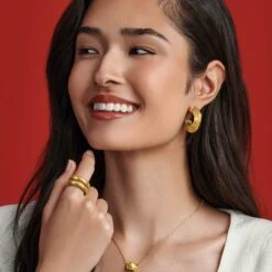 Inner Circle Double Ring -ANA Accessories Shop inner circle double ring gold 6