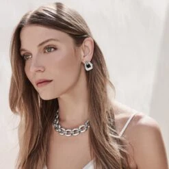 Interlok Woven Collar Necklace 5 Interlok Woven Collar Necklace -ANA Accessories Shop interlok woven collar necklace silver 2 4a97cdb1 0dfc 49bd a25d 1cc0c9c9da00