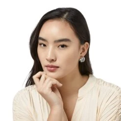 Intrigue Soiree Two Tone Hoop Earrings -ANA Accessories Shop intrigue soiree two tone hoop earrings silver gold 2