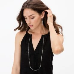 Marrakesh Long Necklace -ANA Accessories Shop marrakesh long necklace silver 2 7f5a44d3 13db 4a08 a738 5647195ef7ee