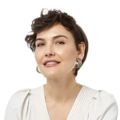 Monete Wide Hoop Earrings -ANA Accessories Shop monete wide hoop earrings silver gold 3