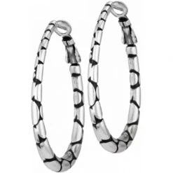 Pebble Oval Hoop Earrings -ANA Accessories Shop pebble oval hoop earrings silver 2 5787465c 3f02 4dc2 a4bc 57c611b0cc37