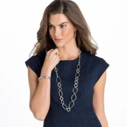 Pebble Oval Hoop Earrings -ANA Accessories Shop pebble oval hoop earrings silver 3 f2638155 165e 4f71 8851 e53d9b7454bd